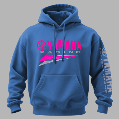 Yamaha Racing Printed Fleece-lined Unisex Hoodie Image - 13