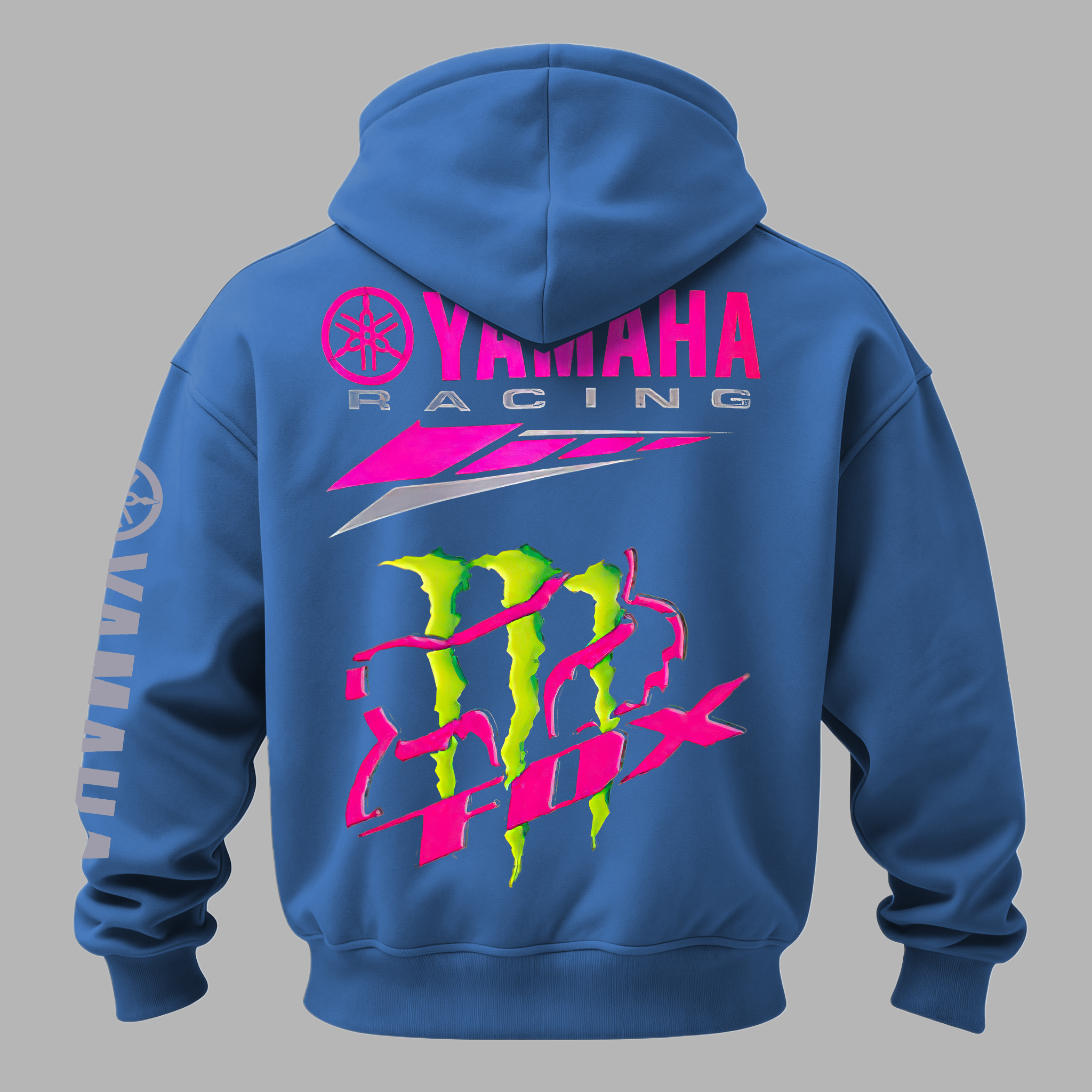 Yamaha Racing Printed Fleece-lined Unisex Hoodie Image - 14