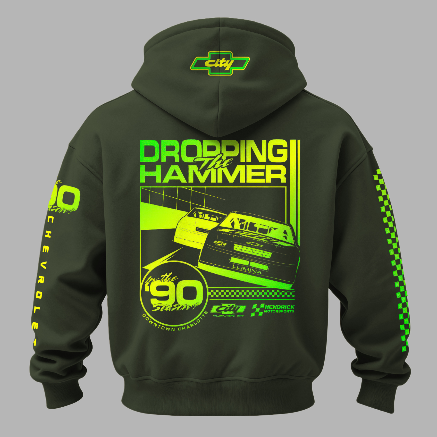 City Chevrolet Dropping the Hammer Printed Fleece-lined Unisex Hoodie Image - 6