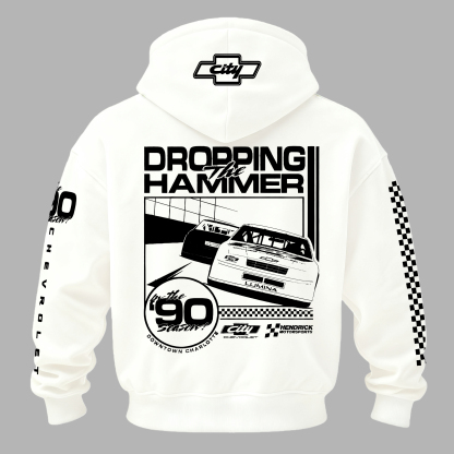 City Chevrolet Dropping the Hammer Printed Fleece-lined Unisex Hoodie Image - 11