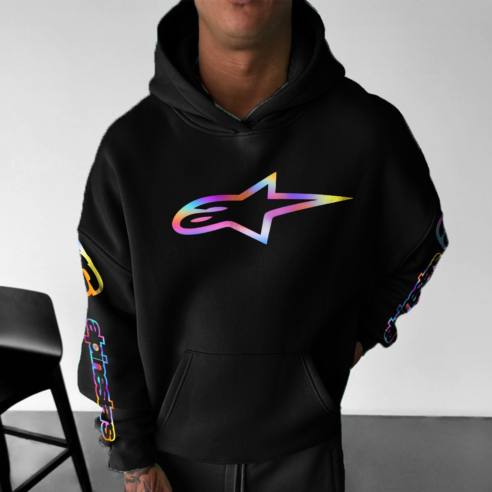 Alpinestars Vintage Printed Fleece-lined Unisex Hoodie Image - 4