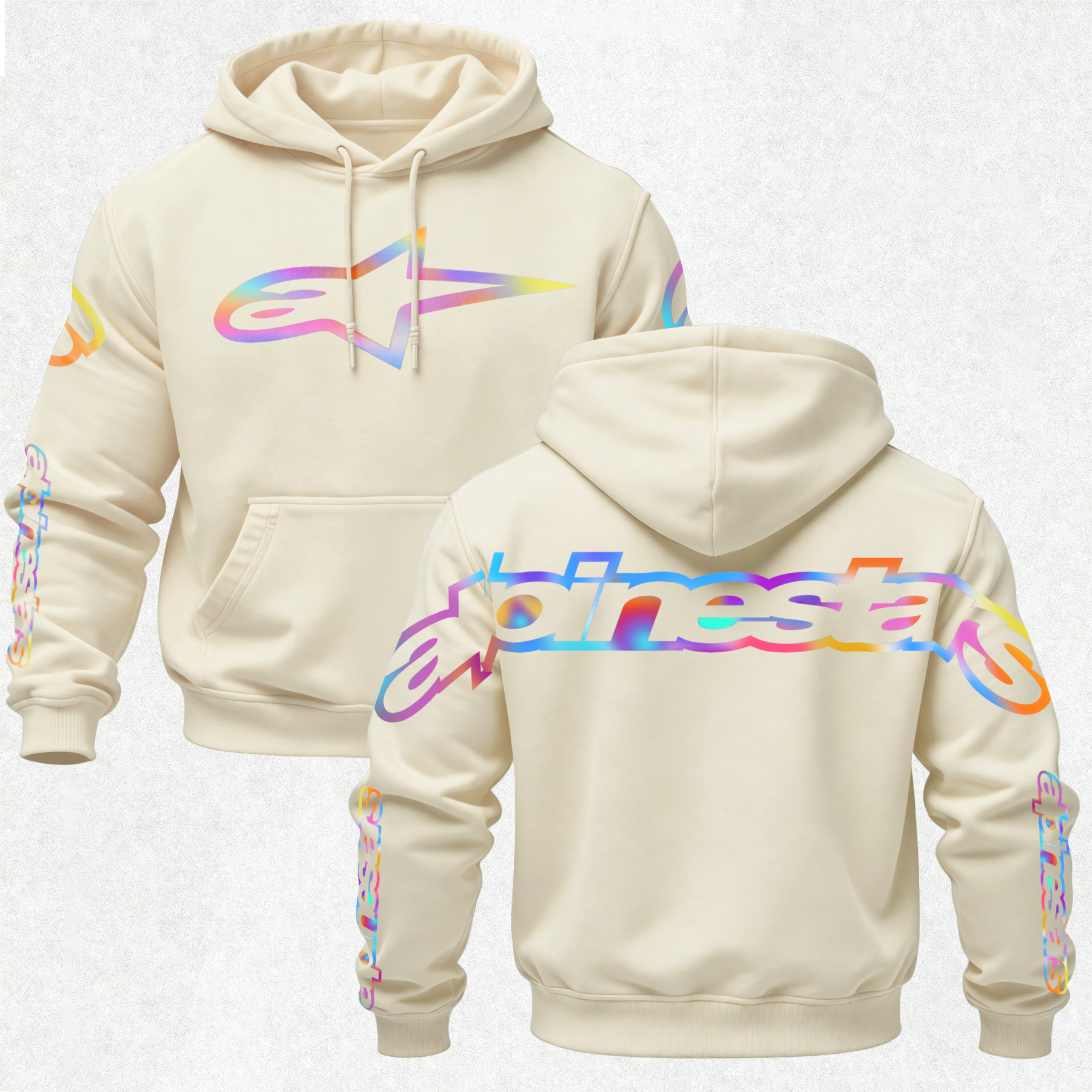 Alpinestars Vintage Printed Fleece-lined Unisex Hoodie Image - 9