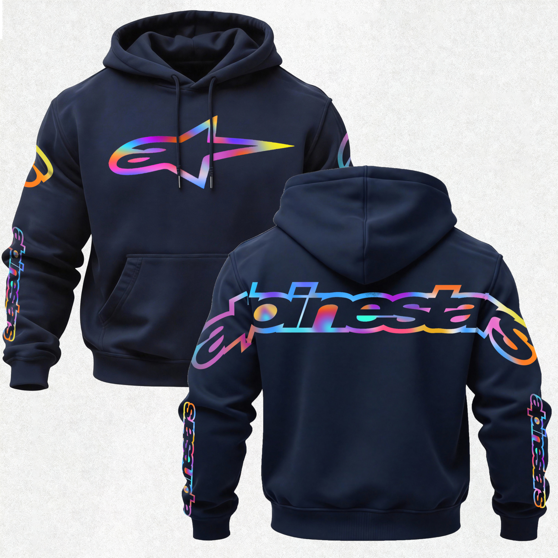 Alpinestars Vintage Printed Fleece-lined Unisex Hoodie Image - 15