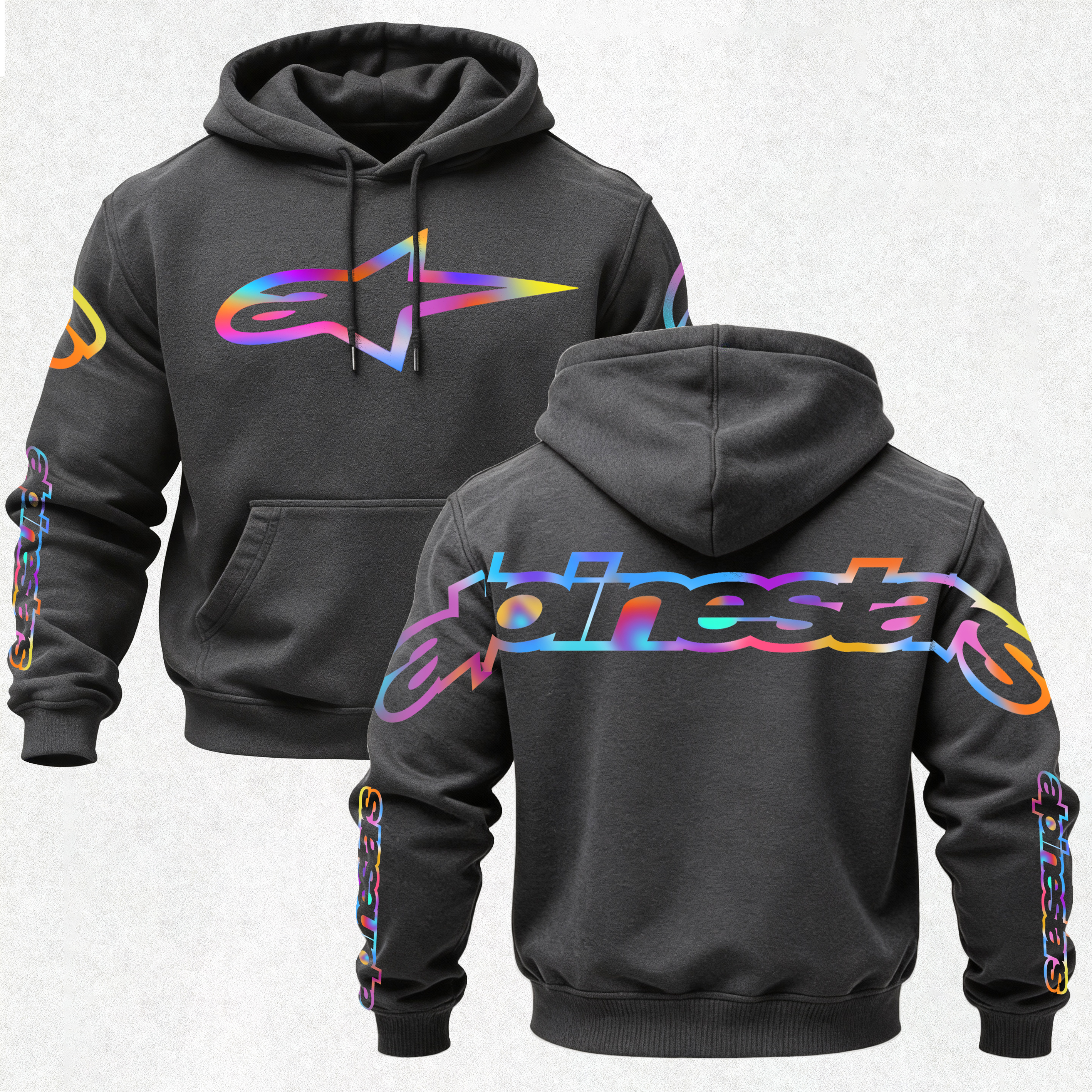 Alpinestars Vintage Printed Fleece-lined Unisex Hoodie Image - 18