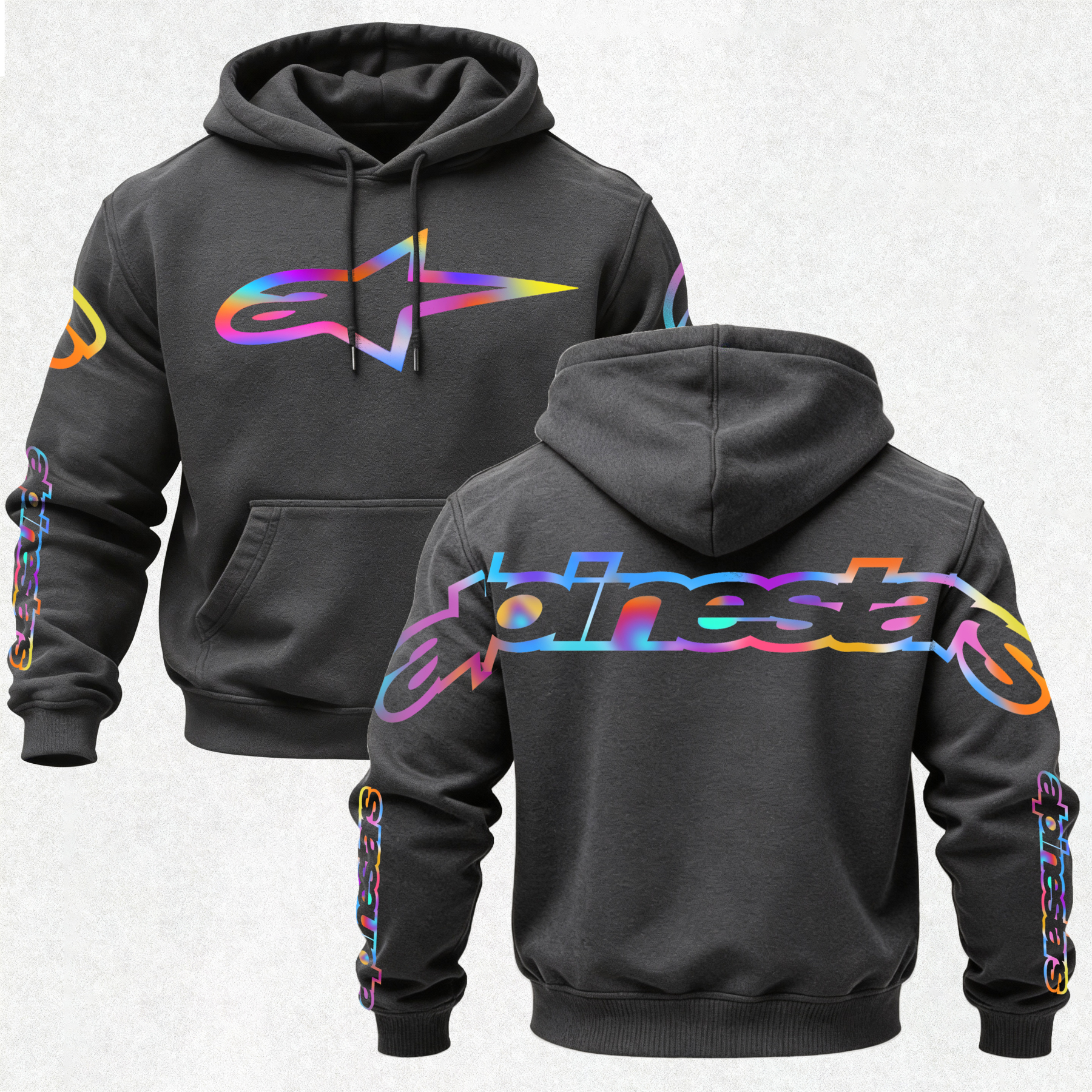 Alpinestars Vintage Printed Fleece-lined Unisex Hoodie Image - 18