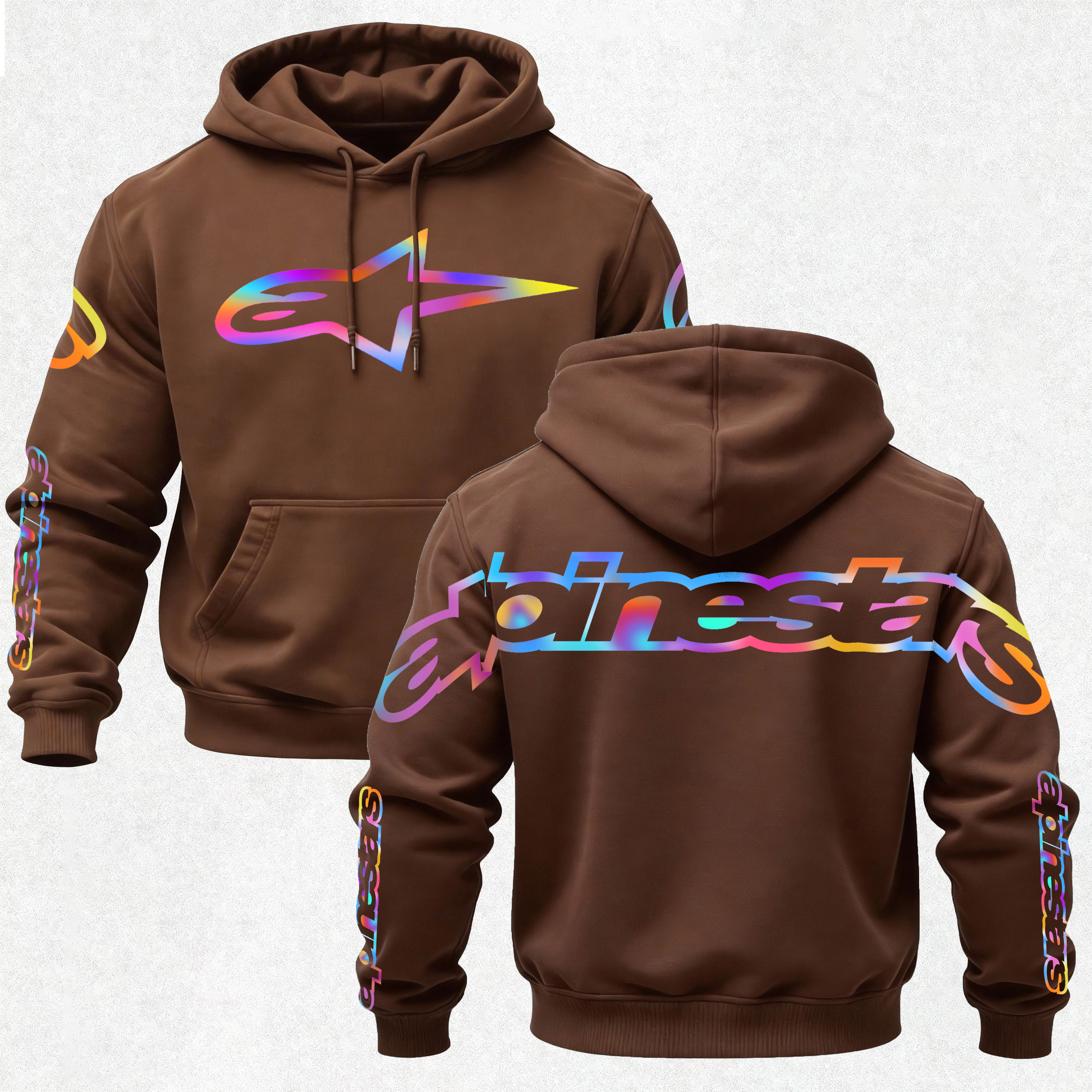 Alpinestars Vintage Printed Fleece-lined Unisex Hoodie Image - 23