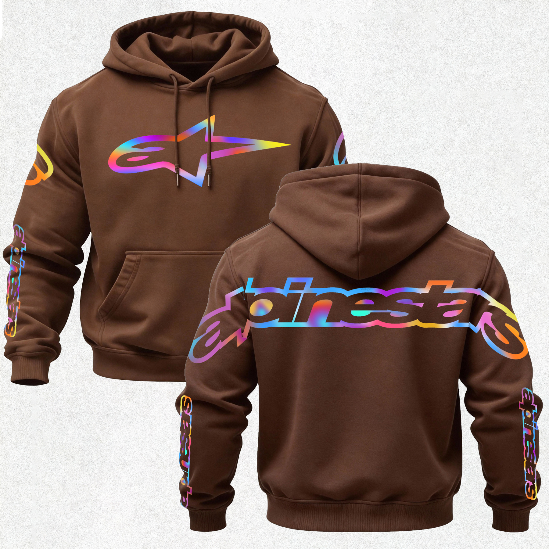 Alpinestars Vintage Printed Fleece-lined Unisex Hoodie Image - 23
