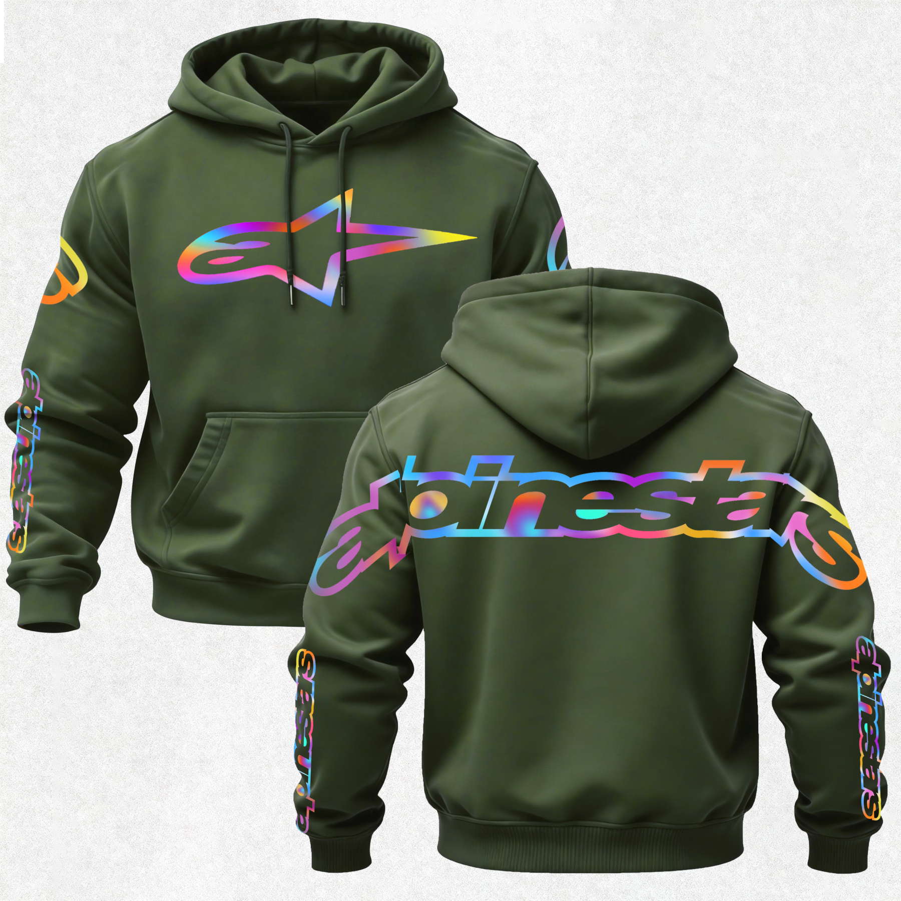 Alpinestars Vintage Printed Fleece-lined Unisex Hoodie Image - 25