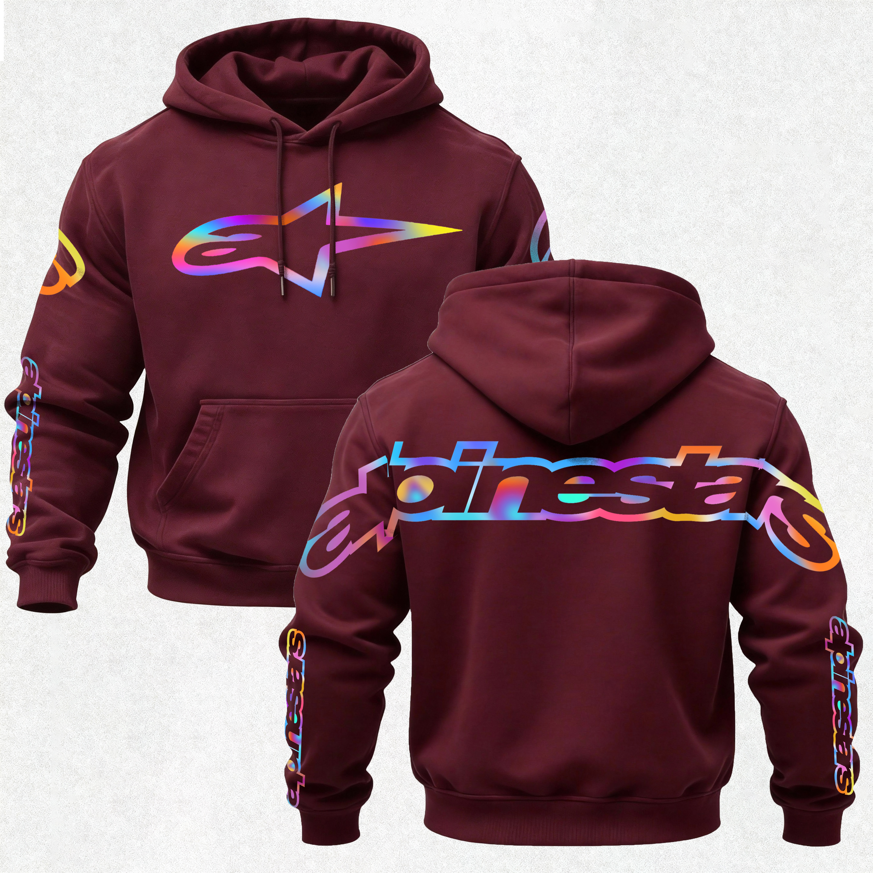Alpinestars Vintage Printed Fleece-lined Unisex Hoodie Image - 27
