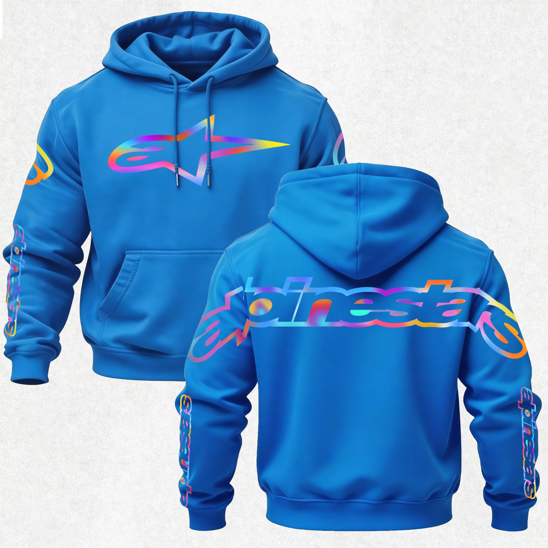 Alpinestars Vintage Printed Fleece-lined Unisex Hoodie Image - 33