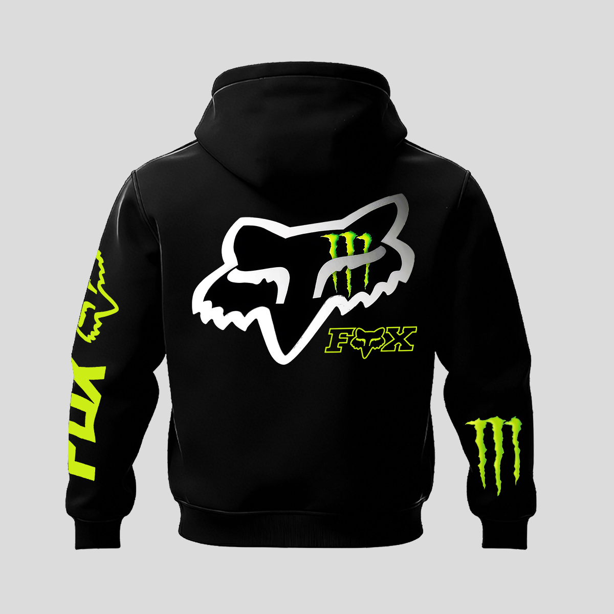 Fox Racing Printed Zippered Hooded Fleece Cardigan Image - 3