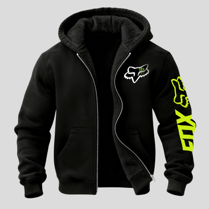 Fox Racing Printed Zippered Hooded Fleece Cardigan Image - 2