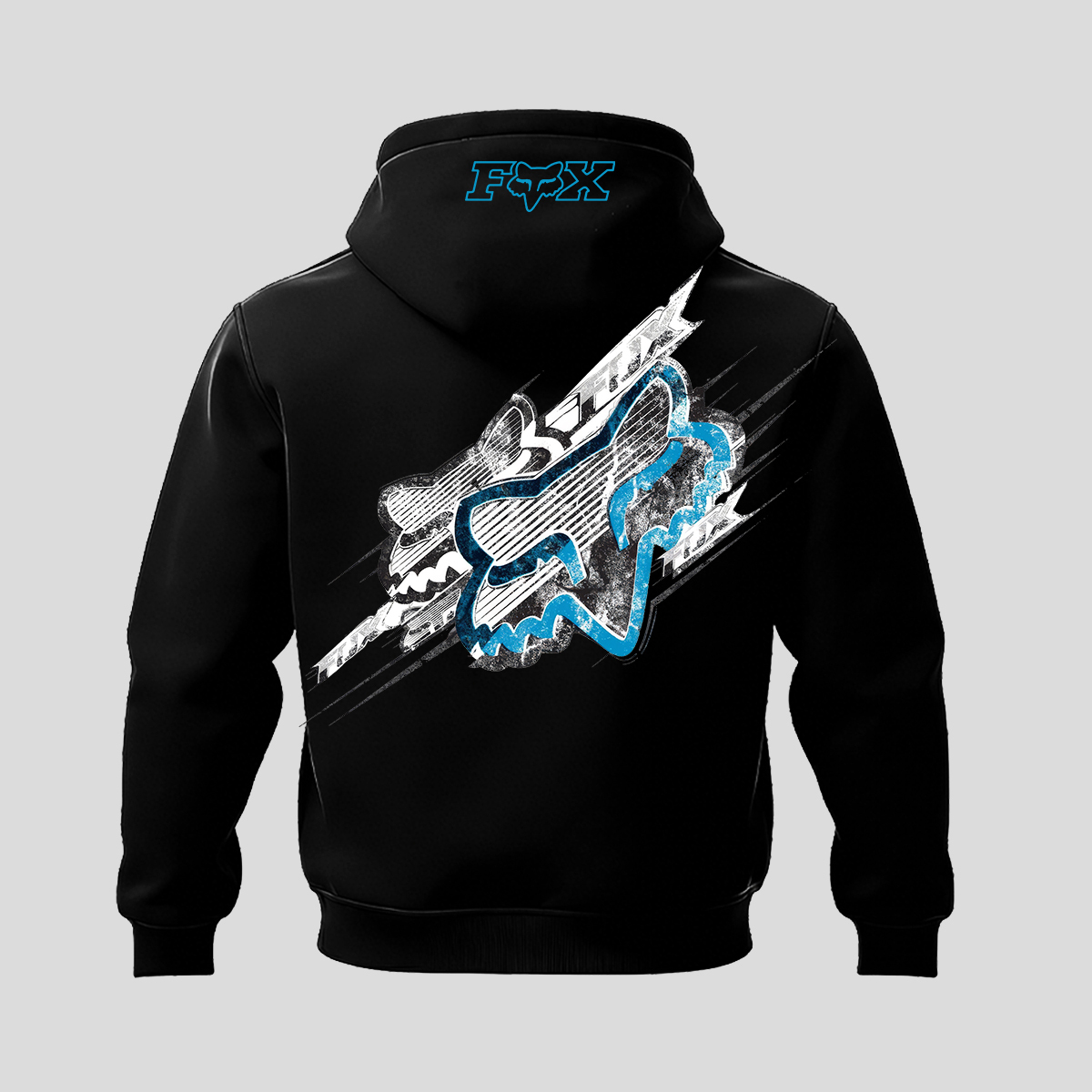 Fox Racing Printed Zippered Hooded Fleece Cardigan Image - 3