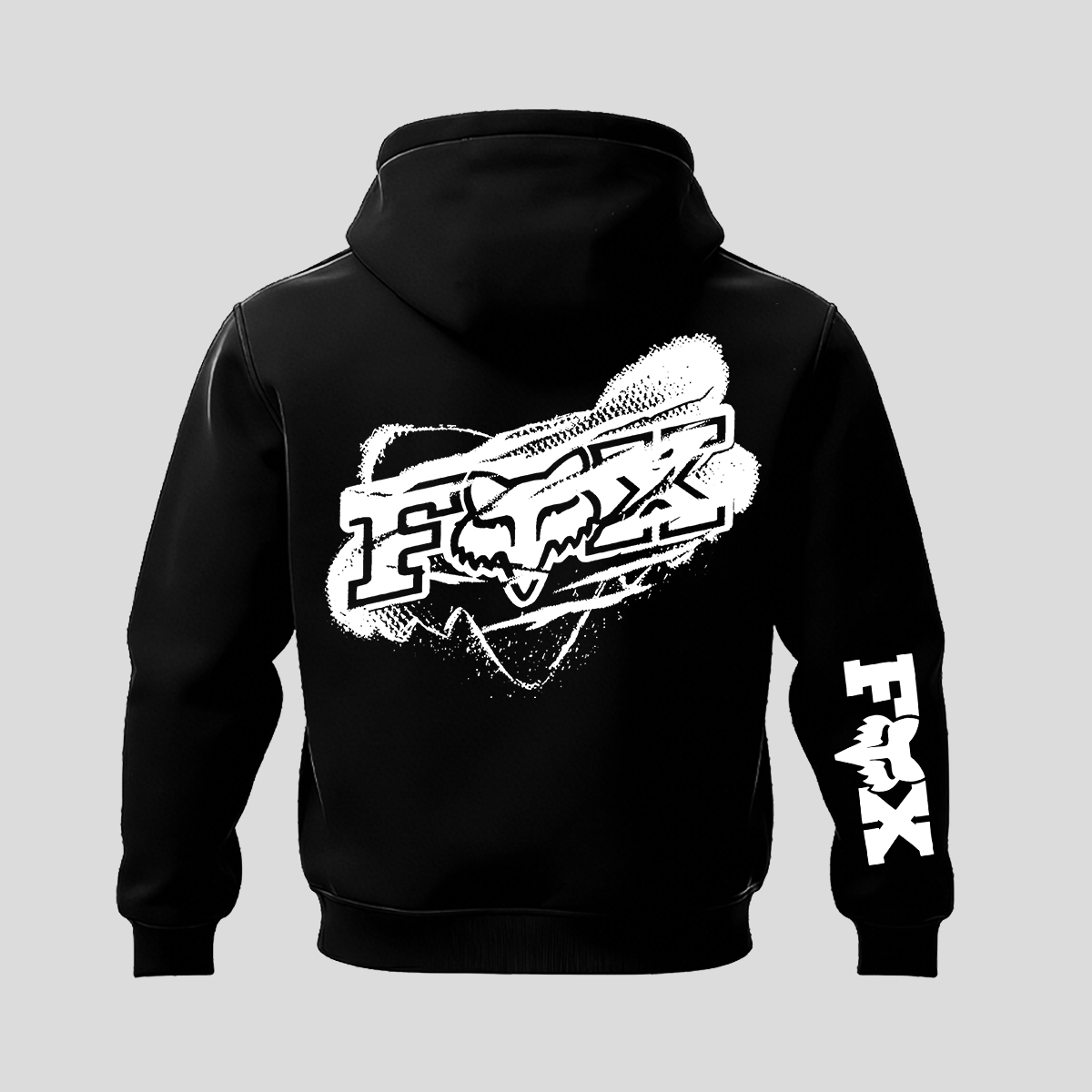 Fox Racing Printed Zippered Hooded Fleece Cardigan Image - 3