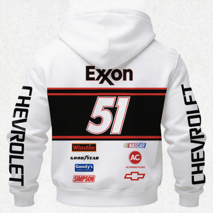 Days of thunder Rowdy Burns 51 Exxon Chevrolet Printed Fleece-lined Unisex Hoodie Image - 3