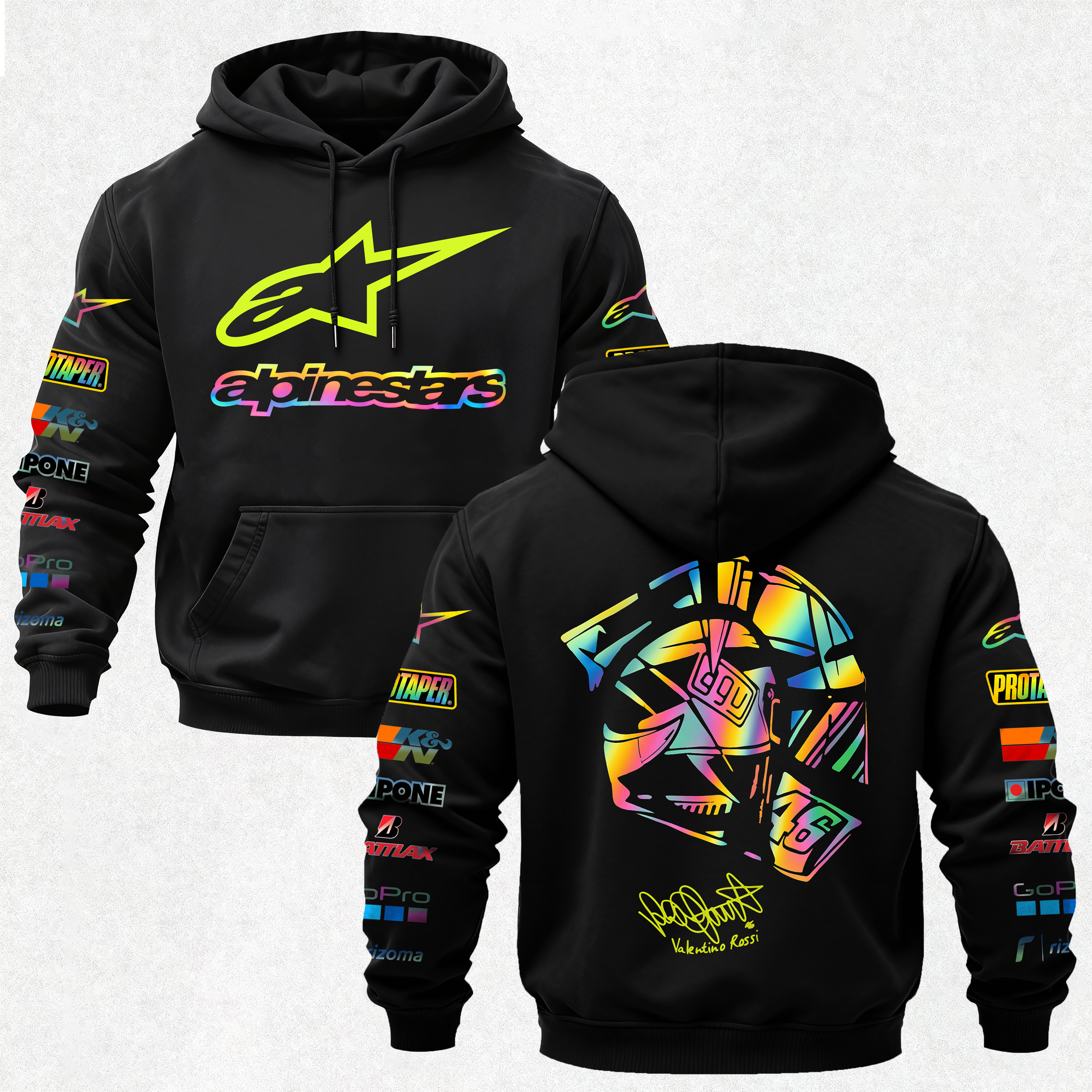 Alpinstars MotoGP Printed Fleece-lined Unisex Hoodie Image - 1