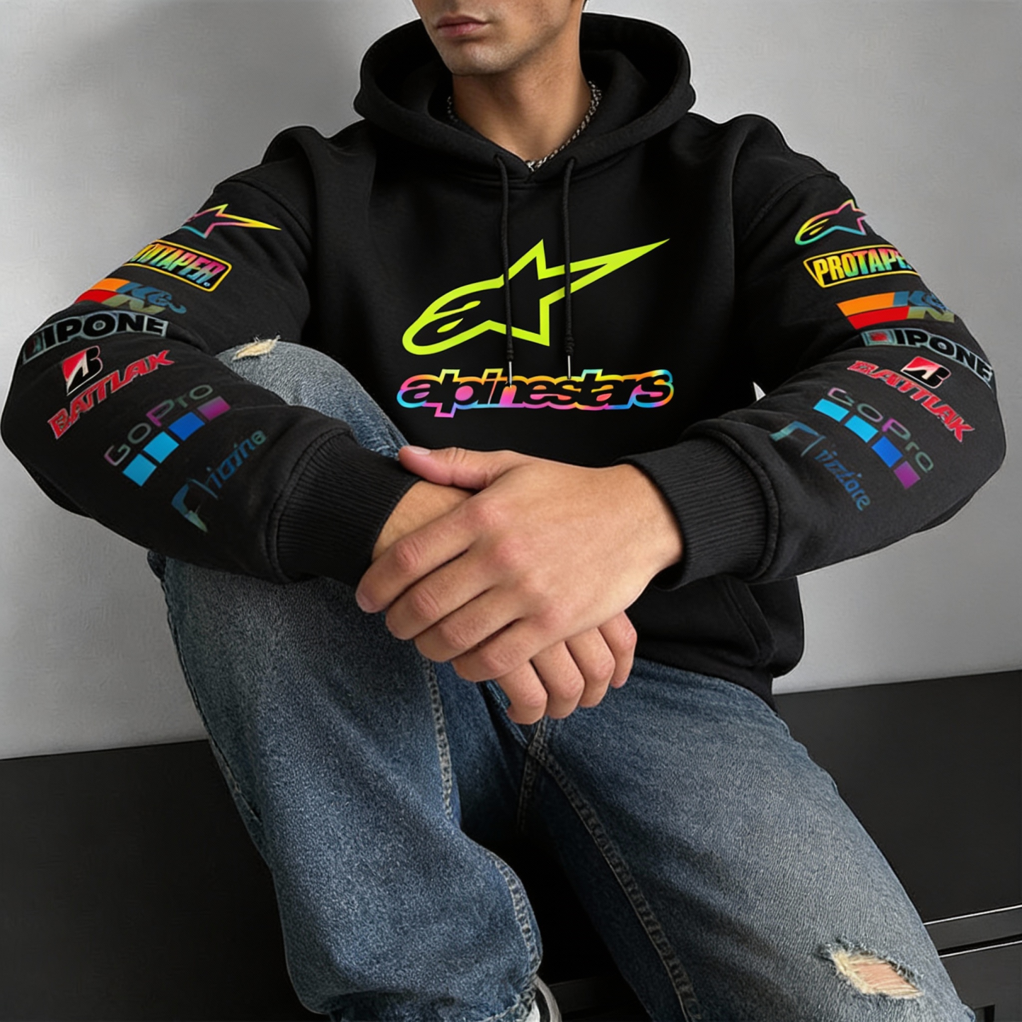 Alpinstars MotoGP Printed Fleece-lined Unisex Hoodie Image - 6