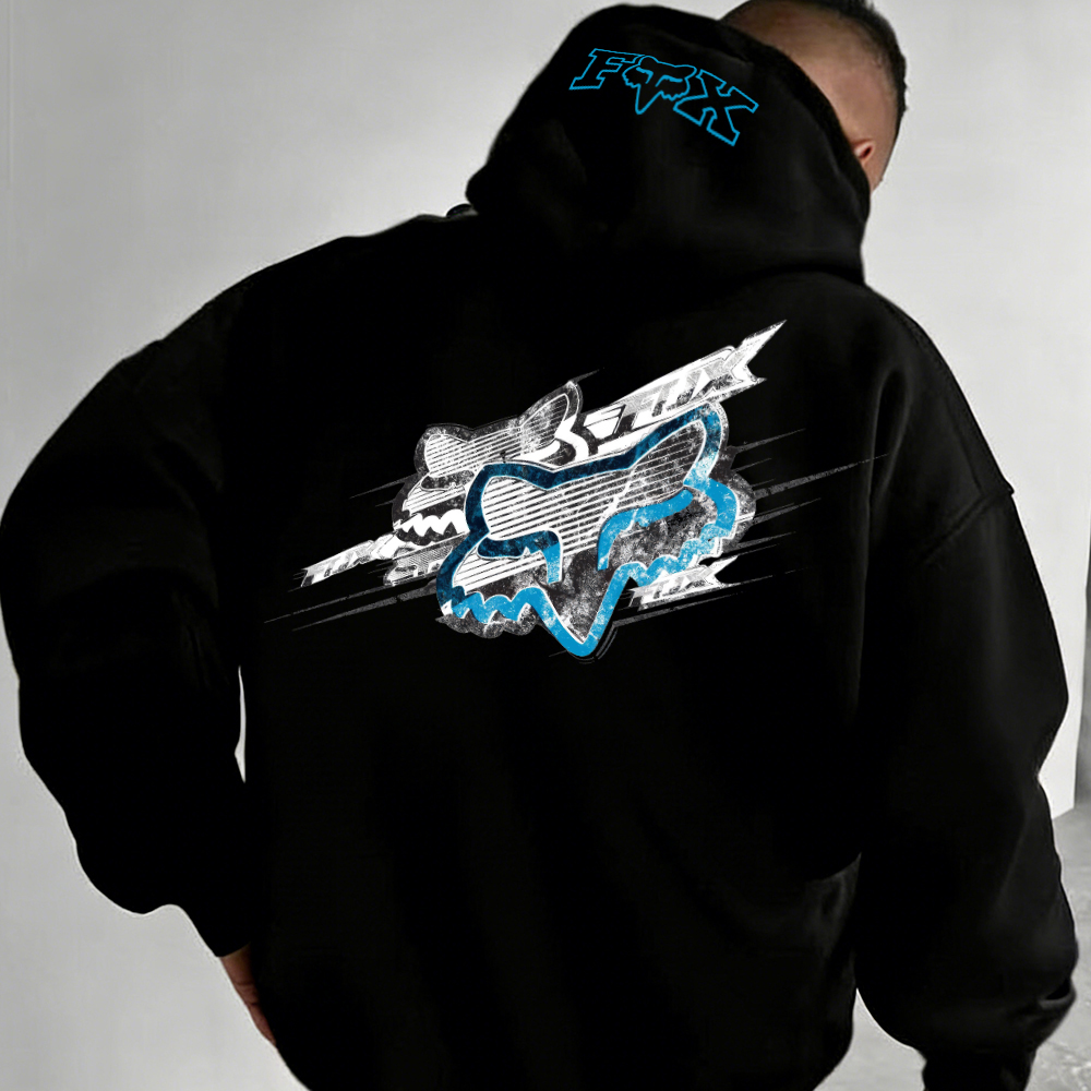 Fox Racing Printed Zippered Hooded Fleece Cardigan Image - 4