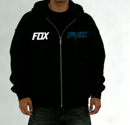 Fox Racing Printed Zippered Hooded Fleece Cardigan Image - 5