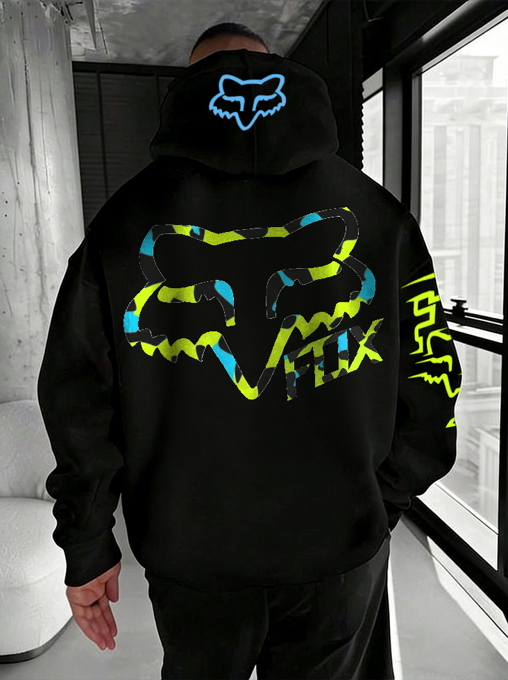 Fox Racing Printed Fleece-lined Unisex Hoodie Image - 4