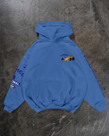 Camel Team Lotus Honda Ayrton Senna Printed Fleece-lined Unisex Hoodie Image - 4