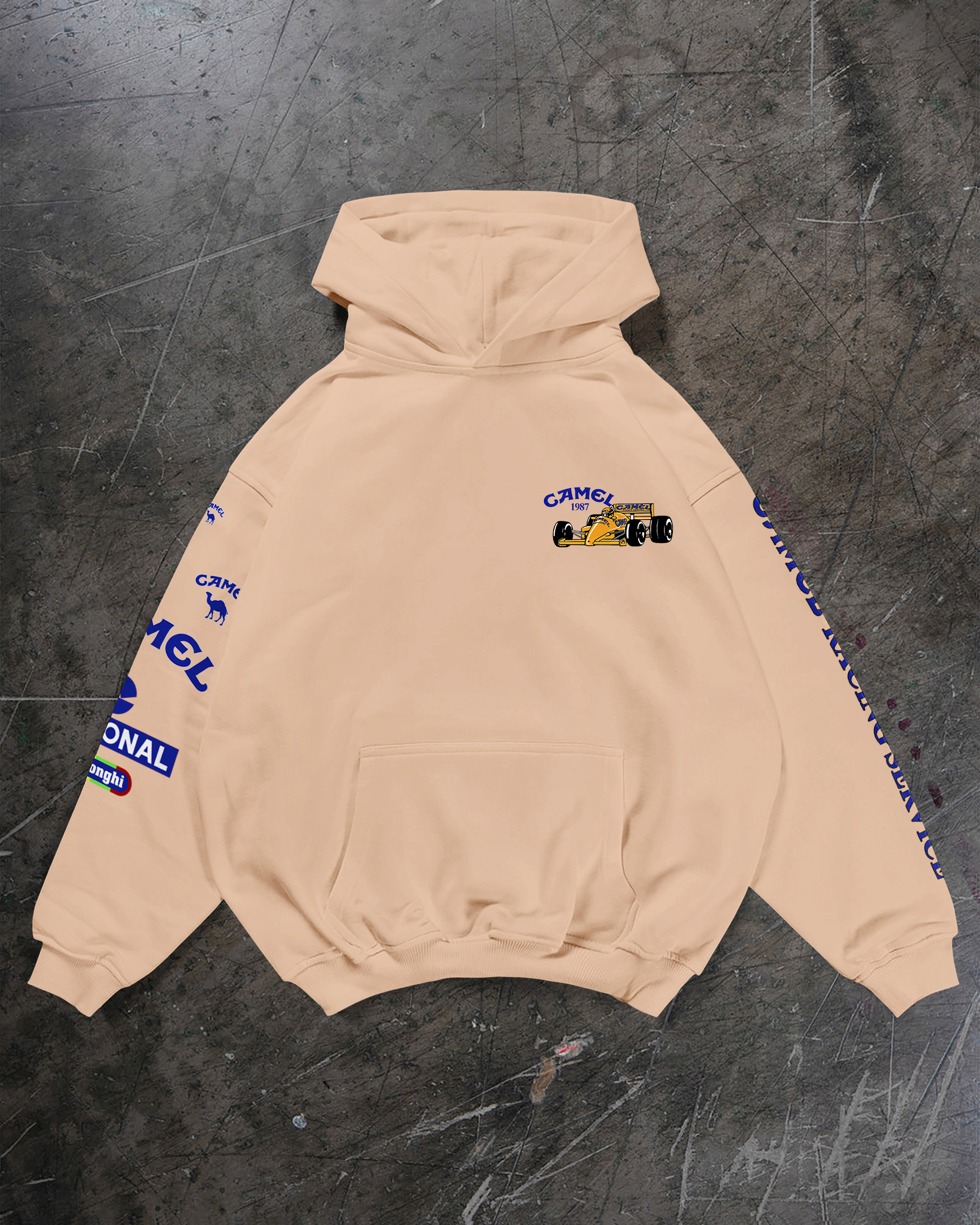 Camel Team Lotus Honda Ayrton Senna Printed Fleece-lined Unisex Hoodie Image - 10