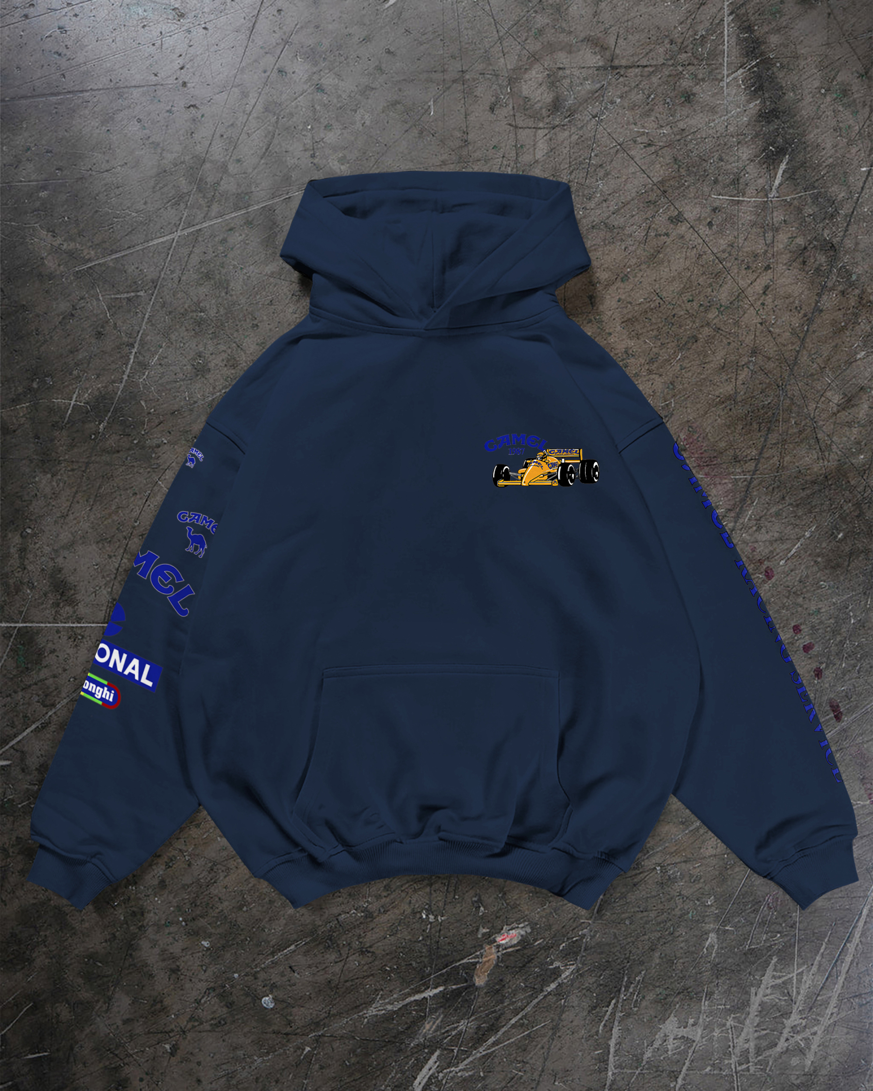 Camel Team Lotus Honda Ayrton Senna Printed Fleece-lined Unisex Hoodie Image - 14