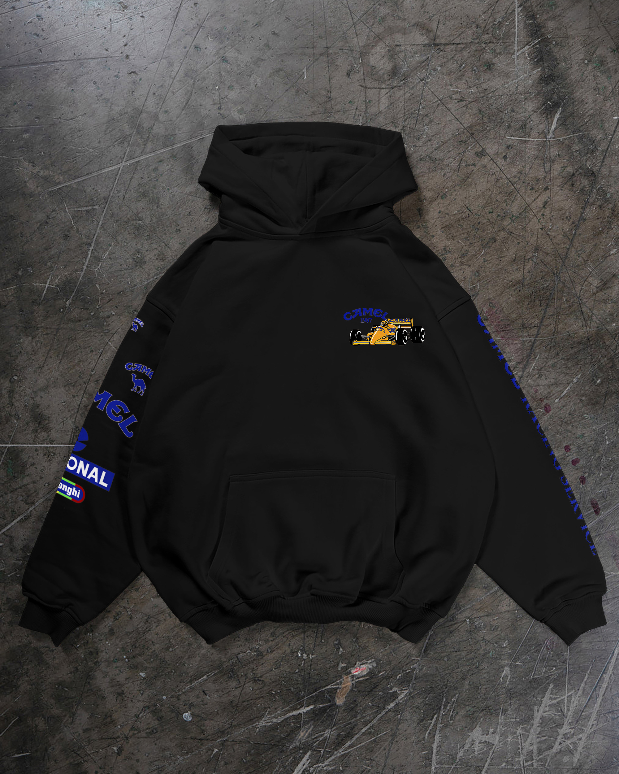 Camel Team Lotus Honda Ayrton Senna Printed Fleece-lined Unisex Hoodie Image - 18