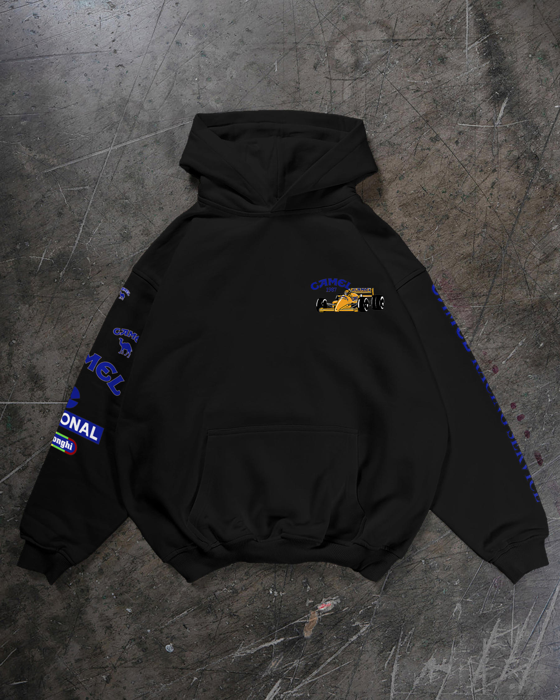 Camel Team Lotus Honda Ayrton Senna Printed Fleece-lined Unisex Hoodie Image - 18