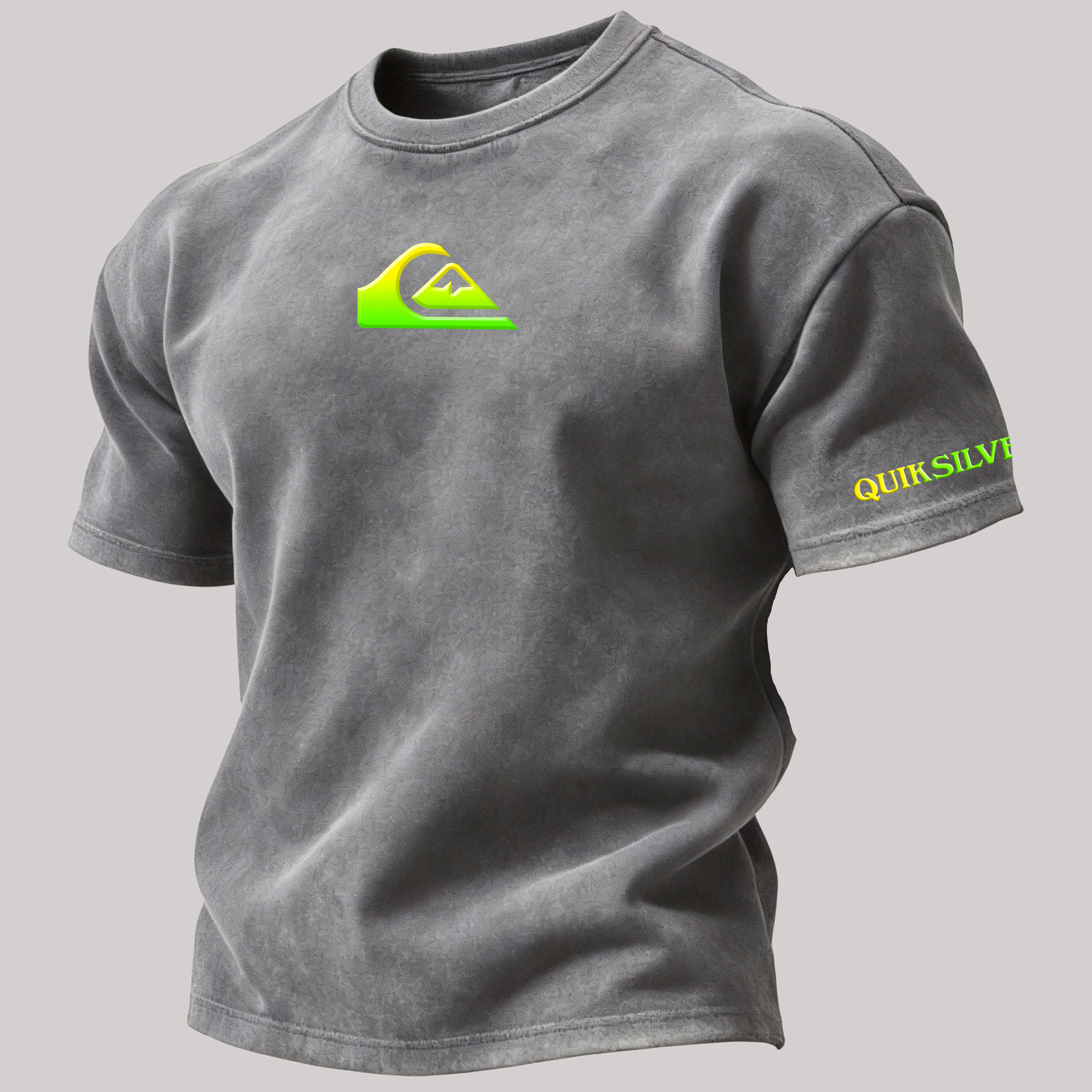 Vintage Quiksilver Printed Unisex Washed T-Shirt Image - 3