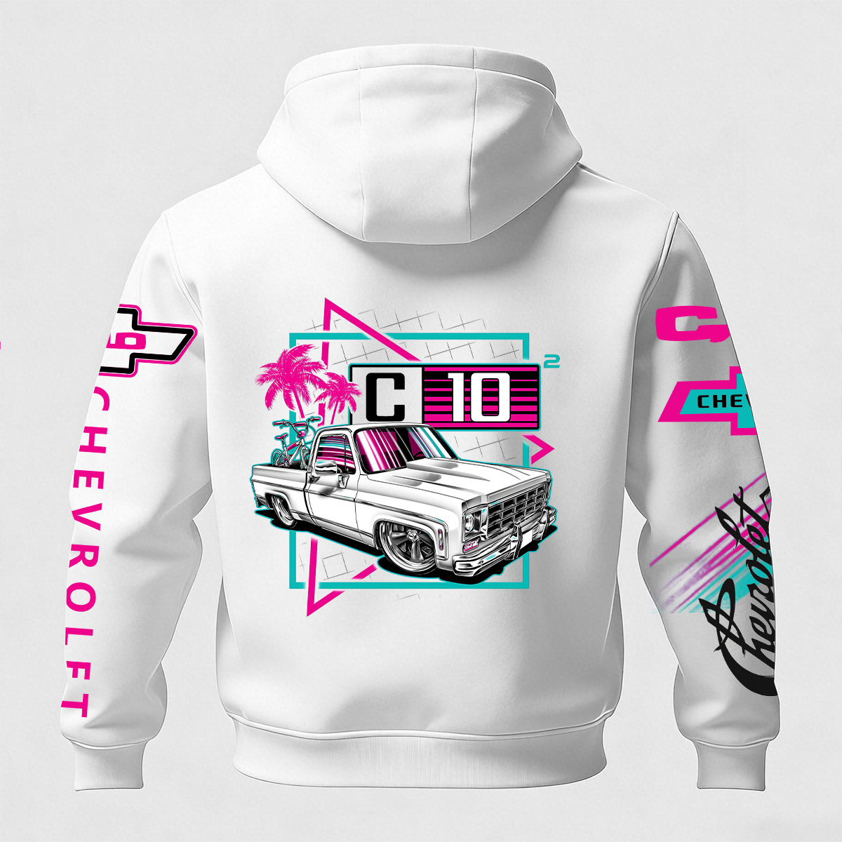 Chevrolet C10 Printed Fleece-lined Unisex Hoodie Image - 3