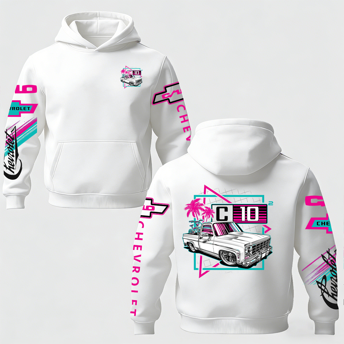 Chevrolet C10 Printed Fleece-lined Unisex Hoodie Image - 1