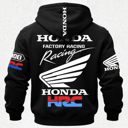 Honda Factory Racing Printed Fleece-lined Unisex Hoodie Image - 2