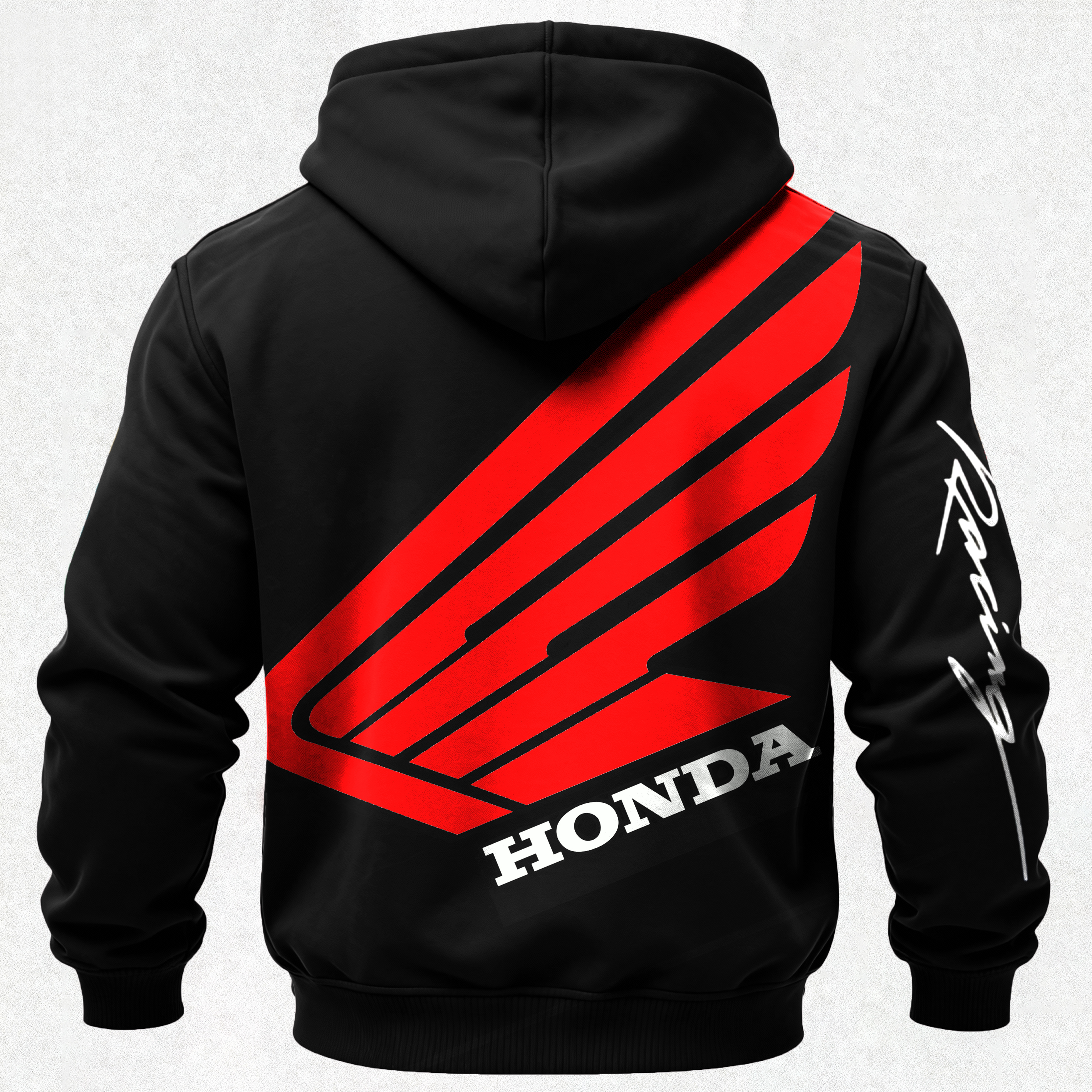 Honda Racing Printed Fleece-lined Unisex Hoodie Image - 3
