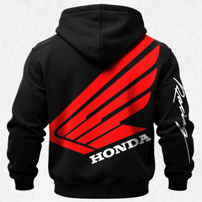 Honda Racing Printed Fleece-lined Unisex Hoodie Image - 3