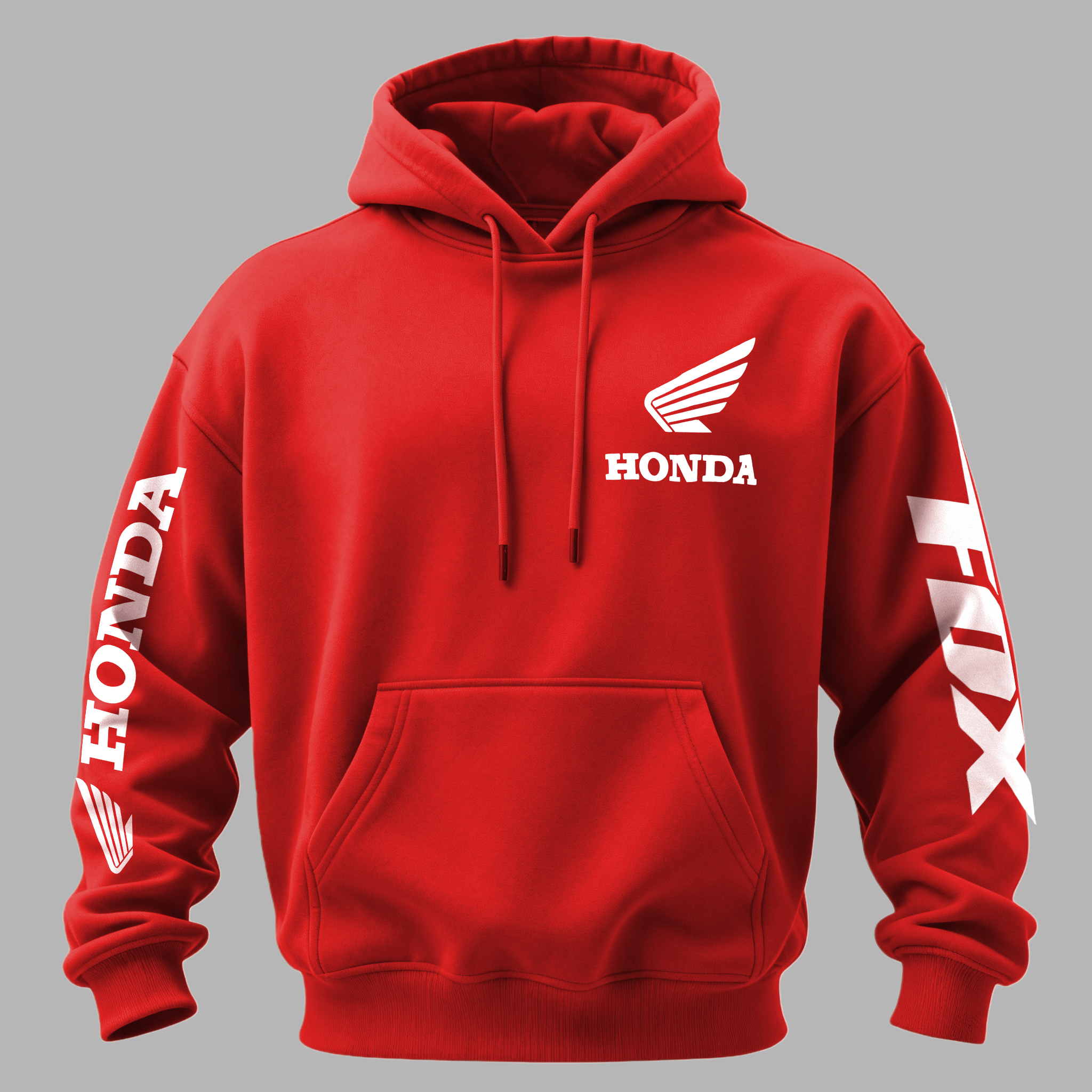 Honda Racing Printed Fleece-lined Unisex Hoodie Image - 2