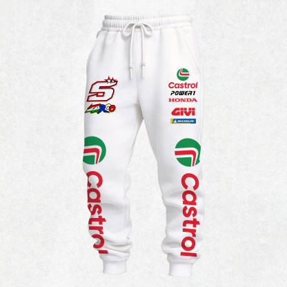 LCR Honda Castrol Team Print Men's Fleece-lined Sweatpants Image - 1
