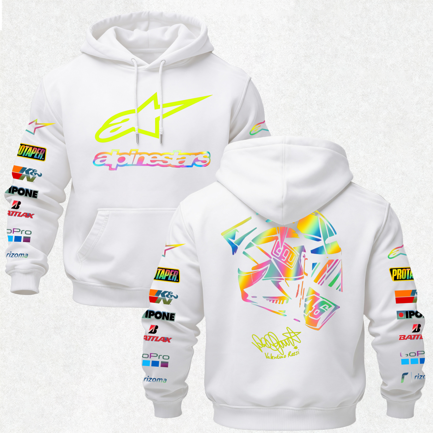 Alpinstars MotoGP Printed Fleece-lined Unisex Hoodie Image - 8