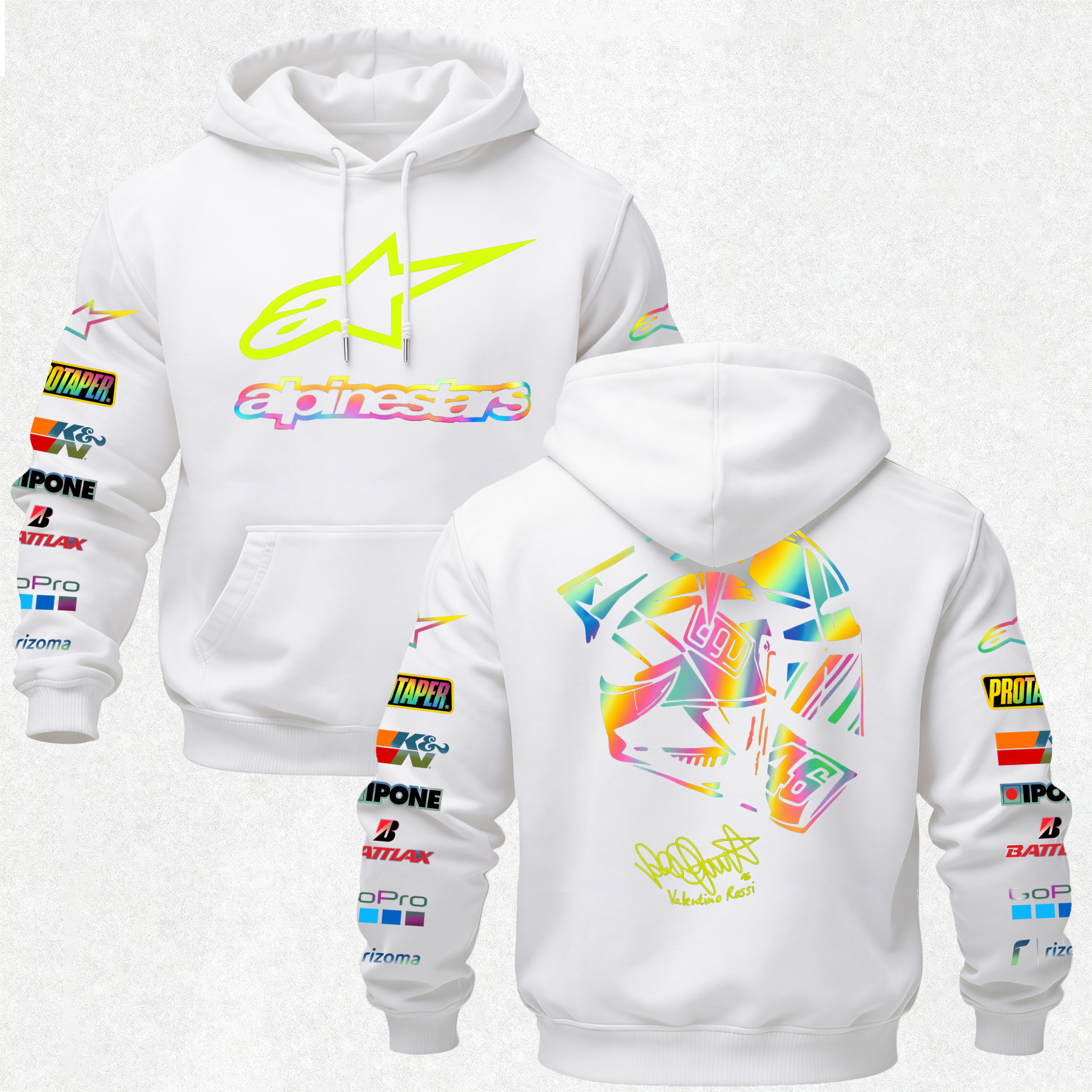 Alpinstars MotoGP Printed Fleece-lined Unisex Hoodie Image - 8