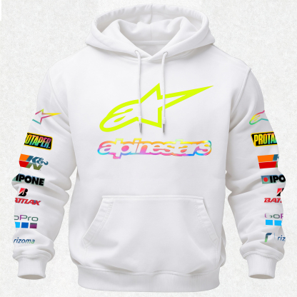 Alpinstars MotoGP Printed Fleece-lined Unisex Hoodie Image - 10