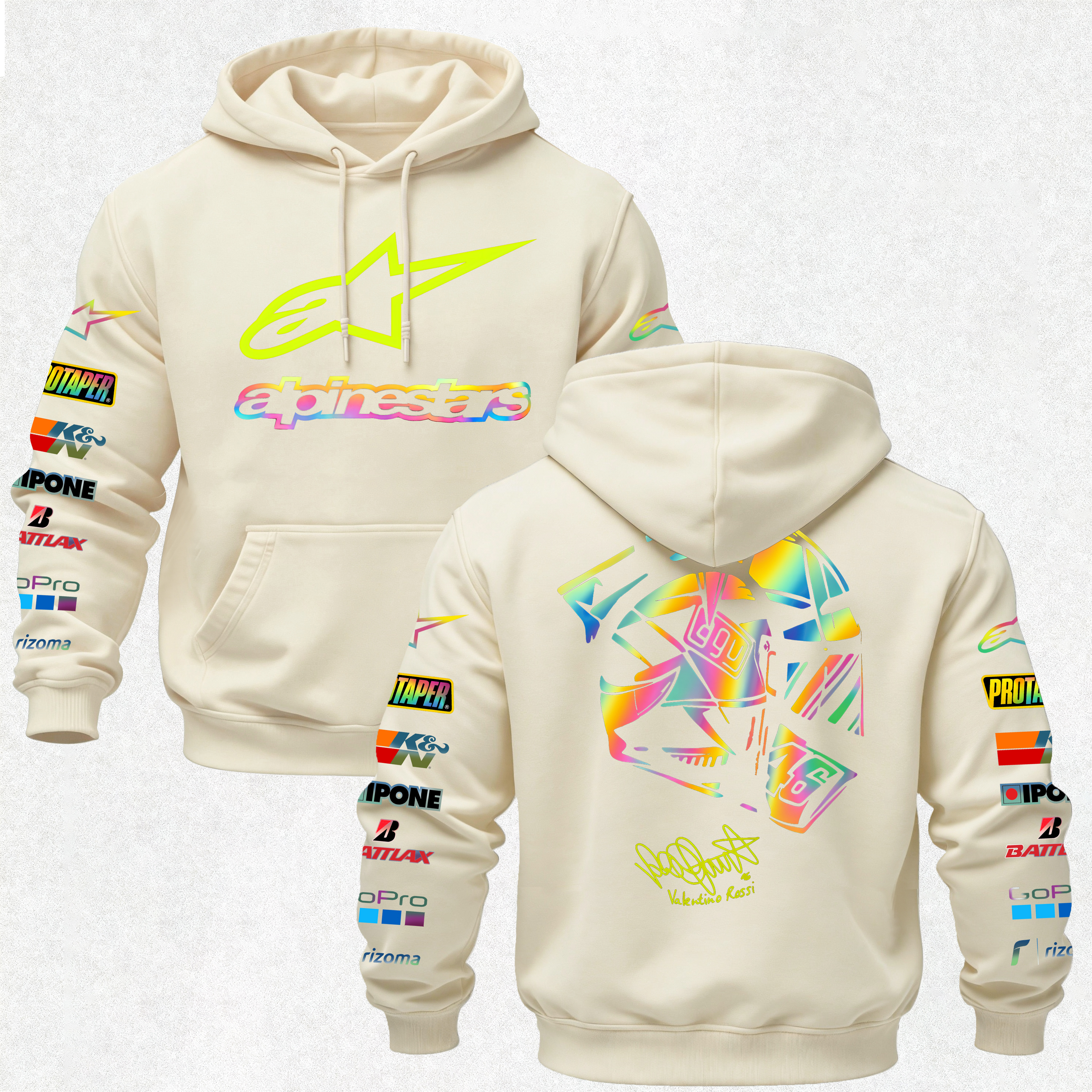 Alpinstars MotoGP Printed Fleece-lined Unisex Hoodie Image - 29