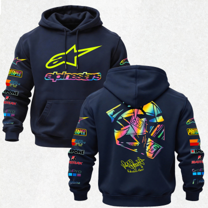 Alpinstars MotoGP Printed Fleece-lined Unisex Hoodie Image - 23