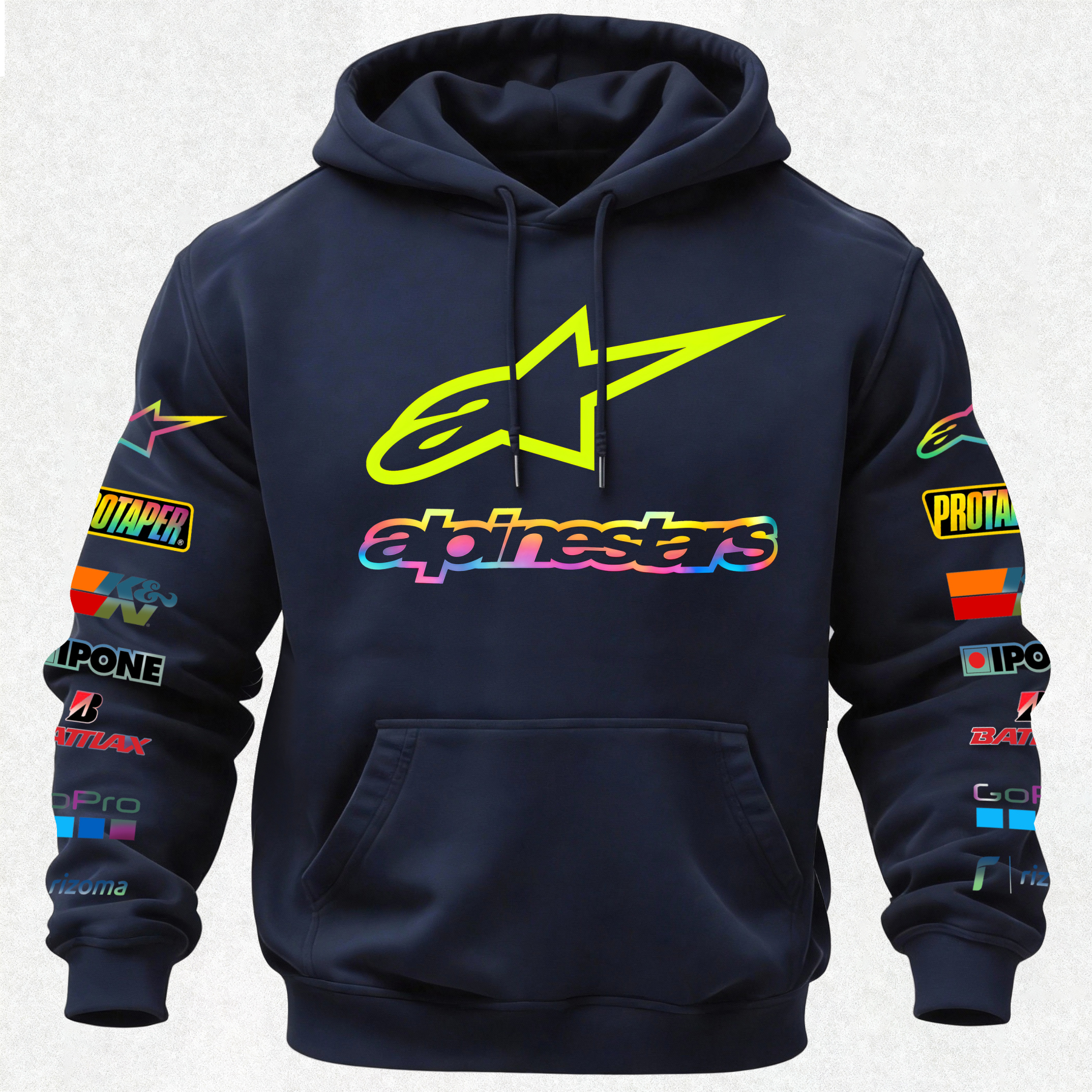 Alpinstars MotoGP Printed Fleece-lined Unisex Hoodie Image - 25