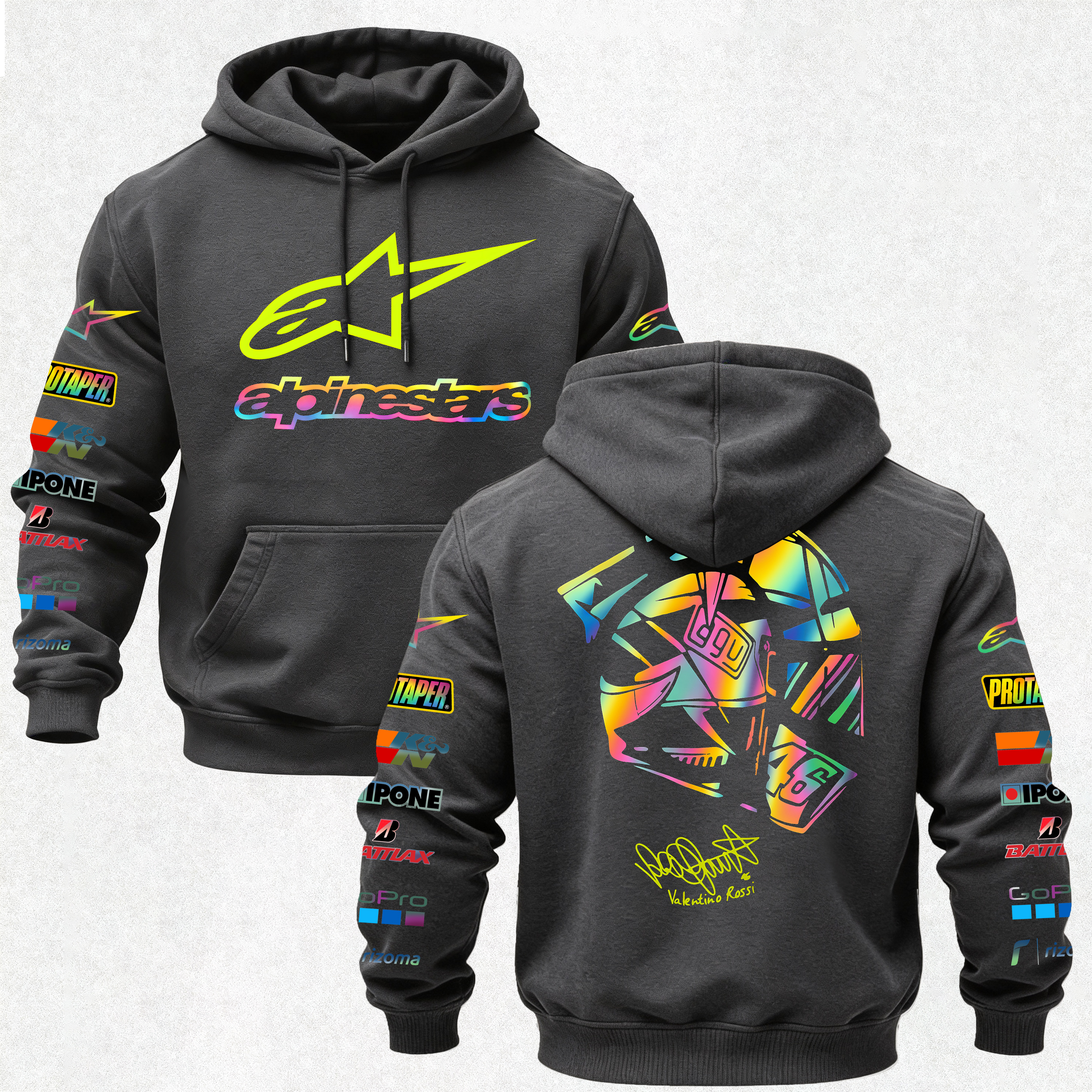 Alpinstars MotoGP Printed Fleece-lined Unisex Hoodie Image - 11