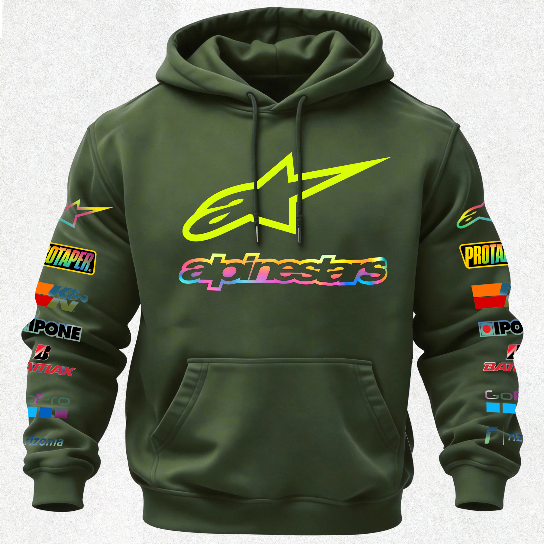 Alpinstars MotoGP Printed Fleece-lined Unisex Hoodie Image - 19