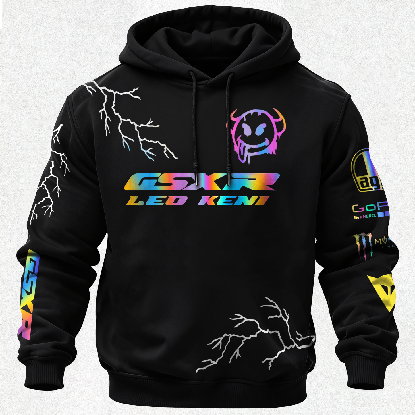 Suzuki GSX-R Alpinestars Printed Fleece-lined Unisex Pocketless Hoodie