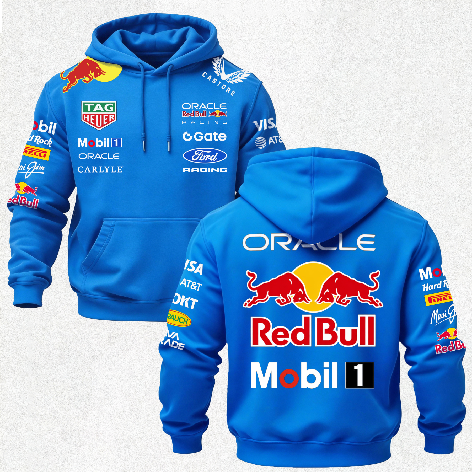 Oracle Red Bull Racing Printed Fleece-lined Unisex Hoodie Image - 7