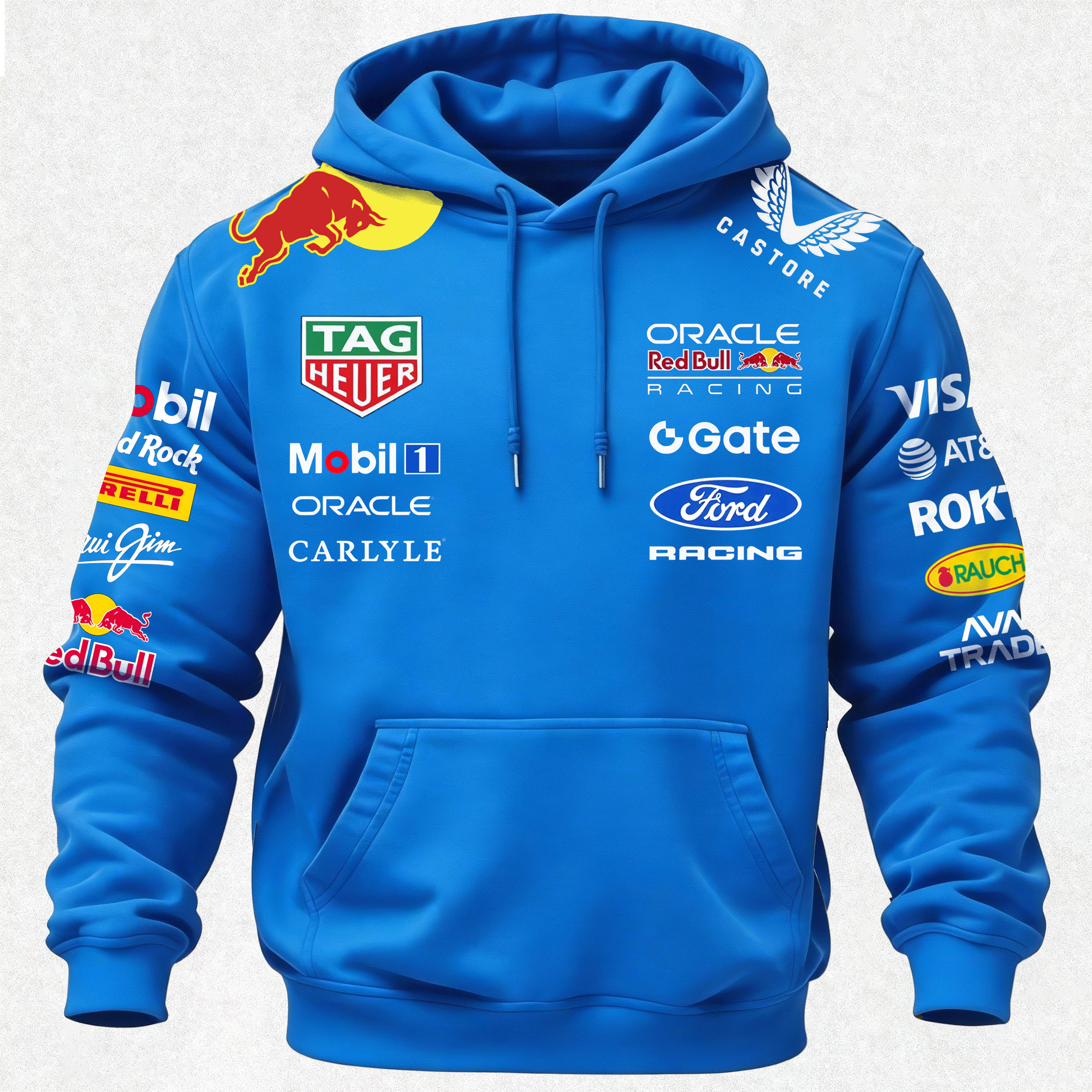 Oracle Red Bull Racing Printed Fleece-lined Unisex Hoodie Image - 8