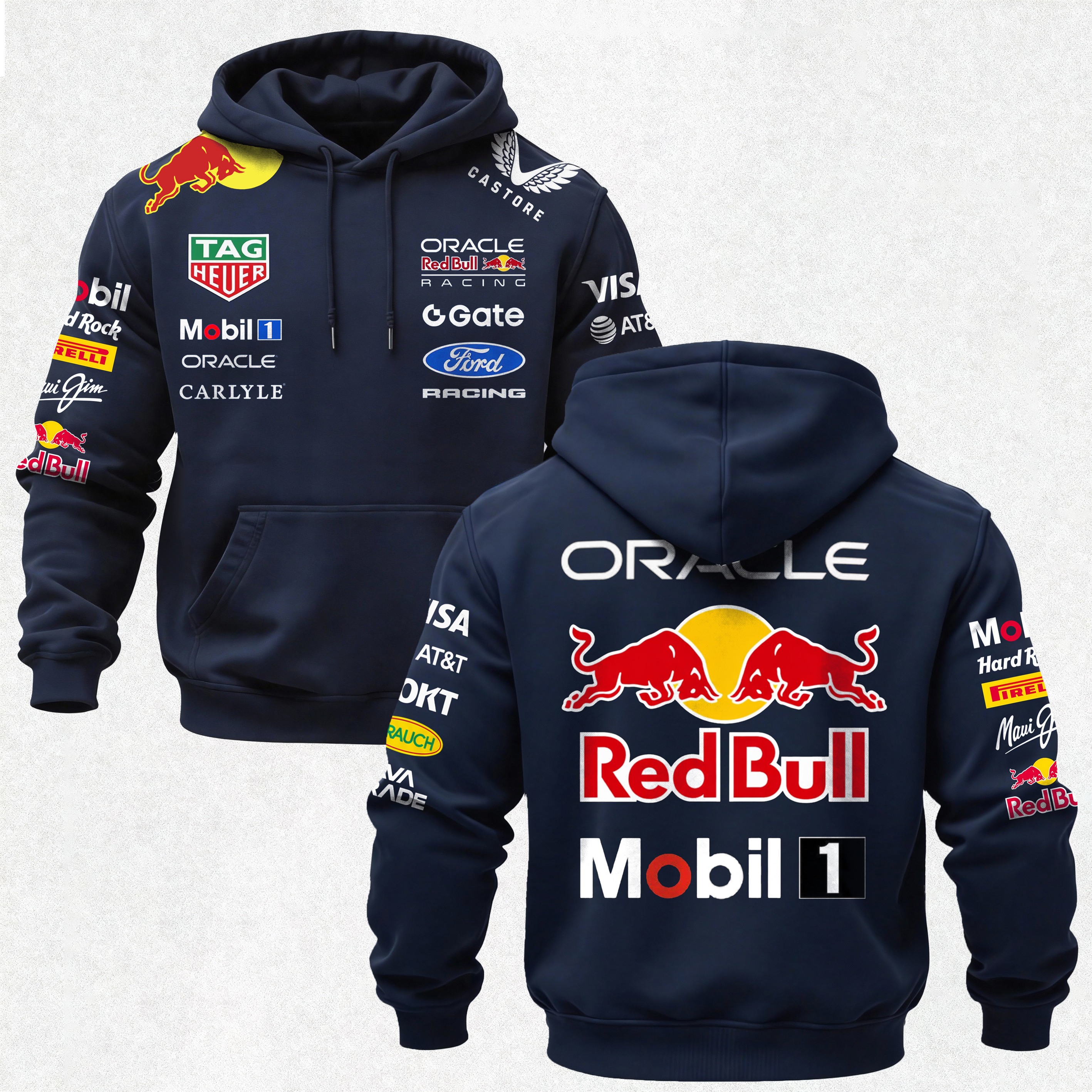 Oracle Red Bull Racing Printed Fleece-lined Unisex Hoodie Image - 1
