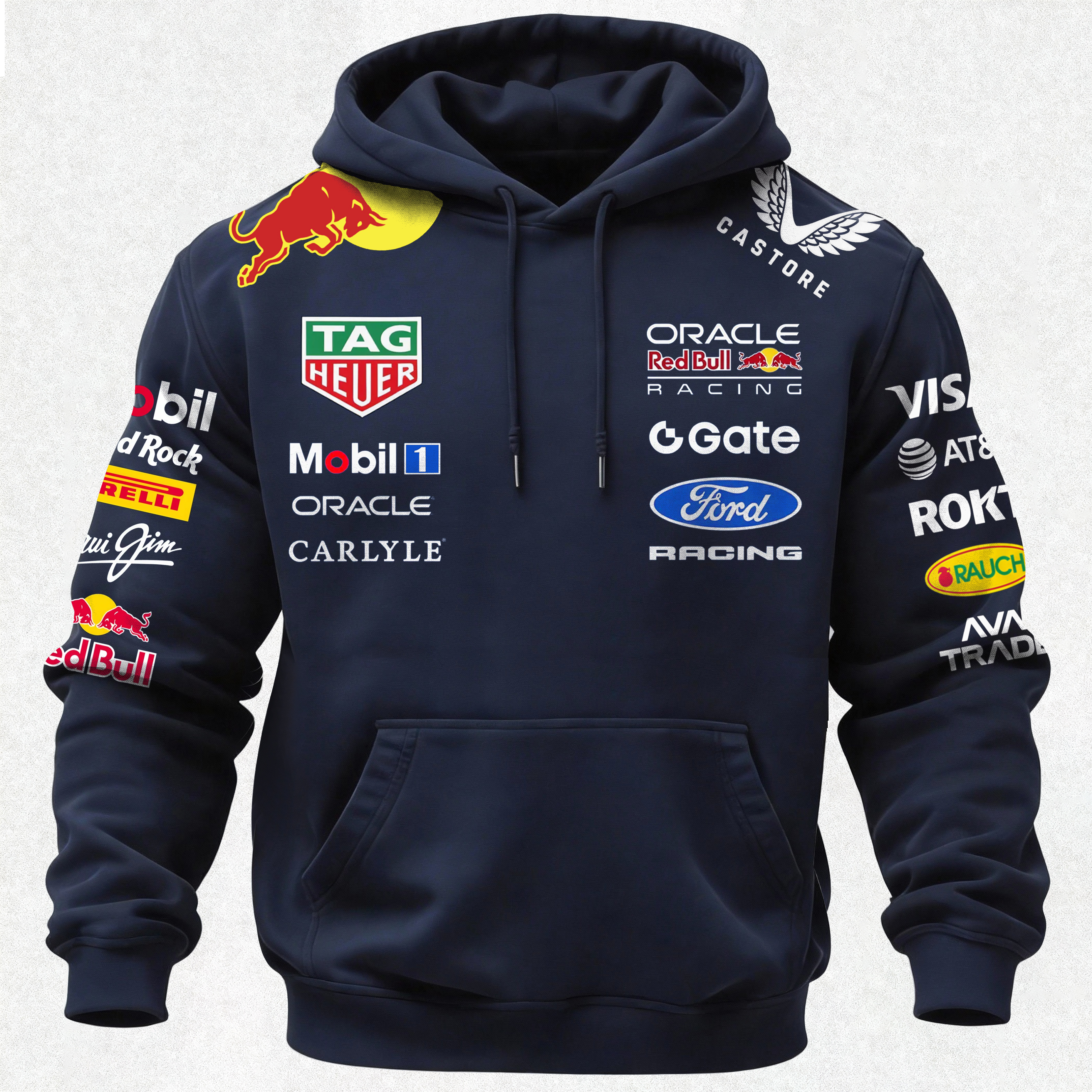 Oracle Red Bull Racing Printed Fleece-lined Unisex Hoodie Image - 2